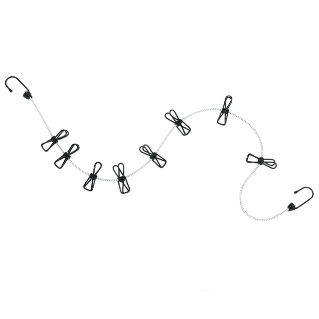ferrino-stendino-elastico-da-campeggio-210-cm-con-ganci-in-metallo-e-8-mollette- image 1