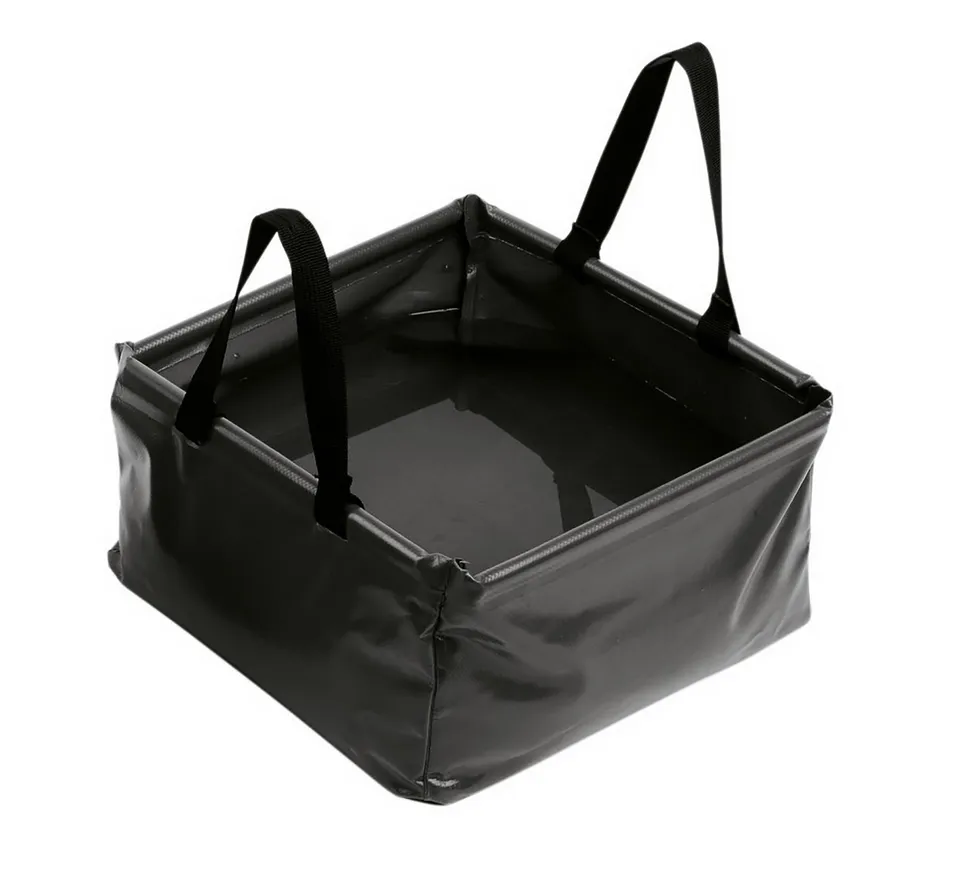 ferrino-conca-bacinella-pieghevole-da-5-litri-con-maniglie-nero image 1