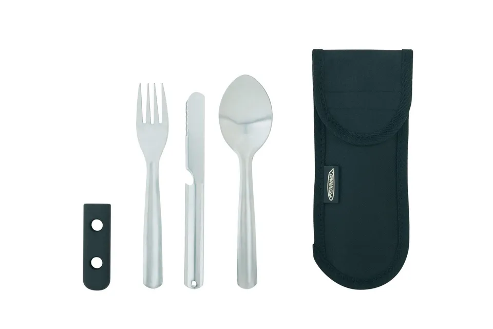 ferrino-set-posate-in-acciaio-con-custodia-in-poliestere-unisex-grigio image 1