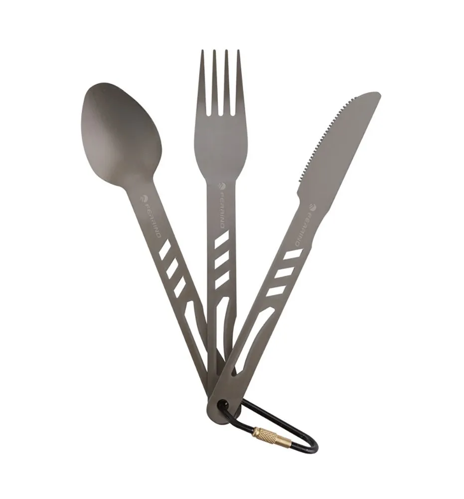 ferrino-set-posate-alu-posate-da-campeggio-in-alluminio-anodizzato-cucchiaio-for image 1