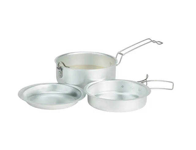 ferrino-scout-v-set-pentola-padella-e-piatto-fondo-in-alluminio-per-campeggio image 1