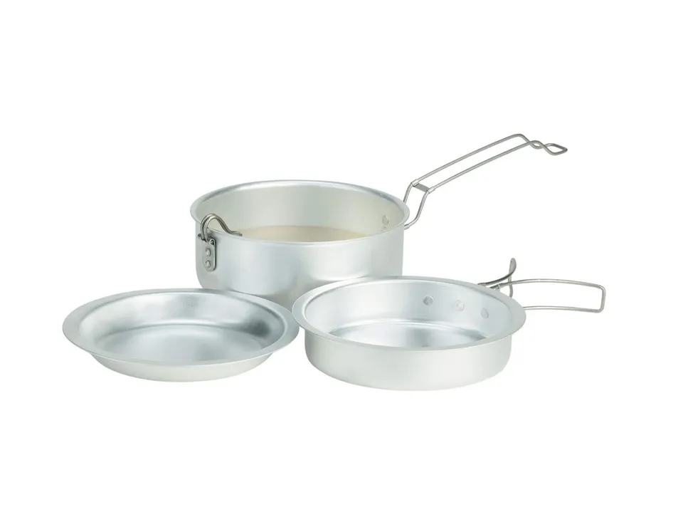 ferrino-scout-v-set-pentola-padella-e-piatto-fondo-in-alluminio-per-campeggio image 1