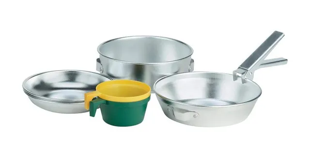 ferrino-popote-duo-set-cucina-da-campeggio-con-pentola-padella-2-piatti-in-allum image 1