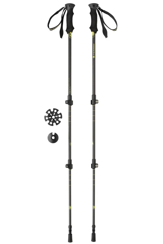 ferrino-bastoncini-da-trekking-in-carbonio-telescopici-60-135-cm-con-bloccaggio- image 1