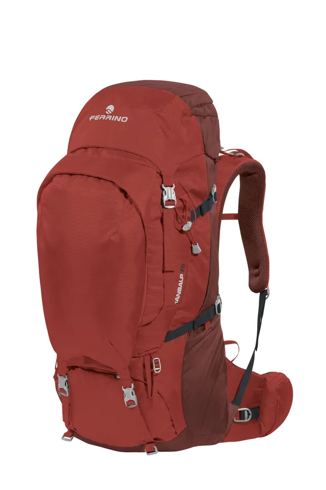 ferrino-transalp-75-zaino-trekking-75-litri-rosso-unisex-con-dorso-double-ergo-a image 1