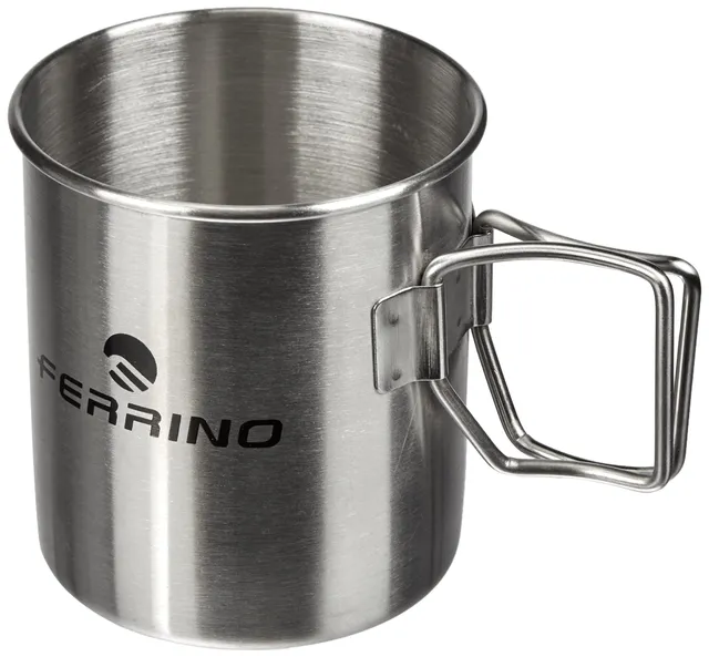 ferrino-inox-tazza-in-acciaio-inossidabile-con-manico-pieghevole-unisex-adulto image 1