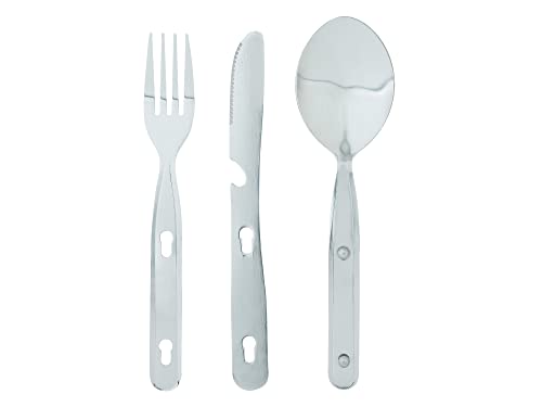 ferrino-posate-set-cucchiaio-forchetta-e-coltello-multiuso-da-campeggio-grigio image 2