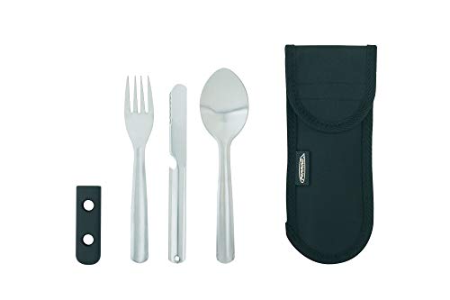 ferrino-set-posate-in-acciaio-con-custodia-in-poliestere-unisex-grigio image 2