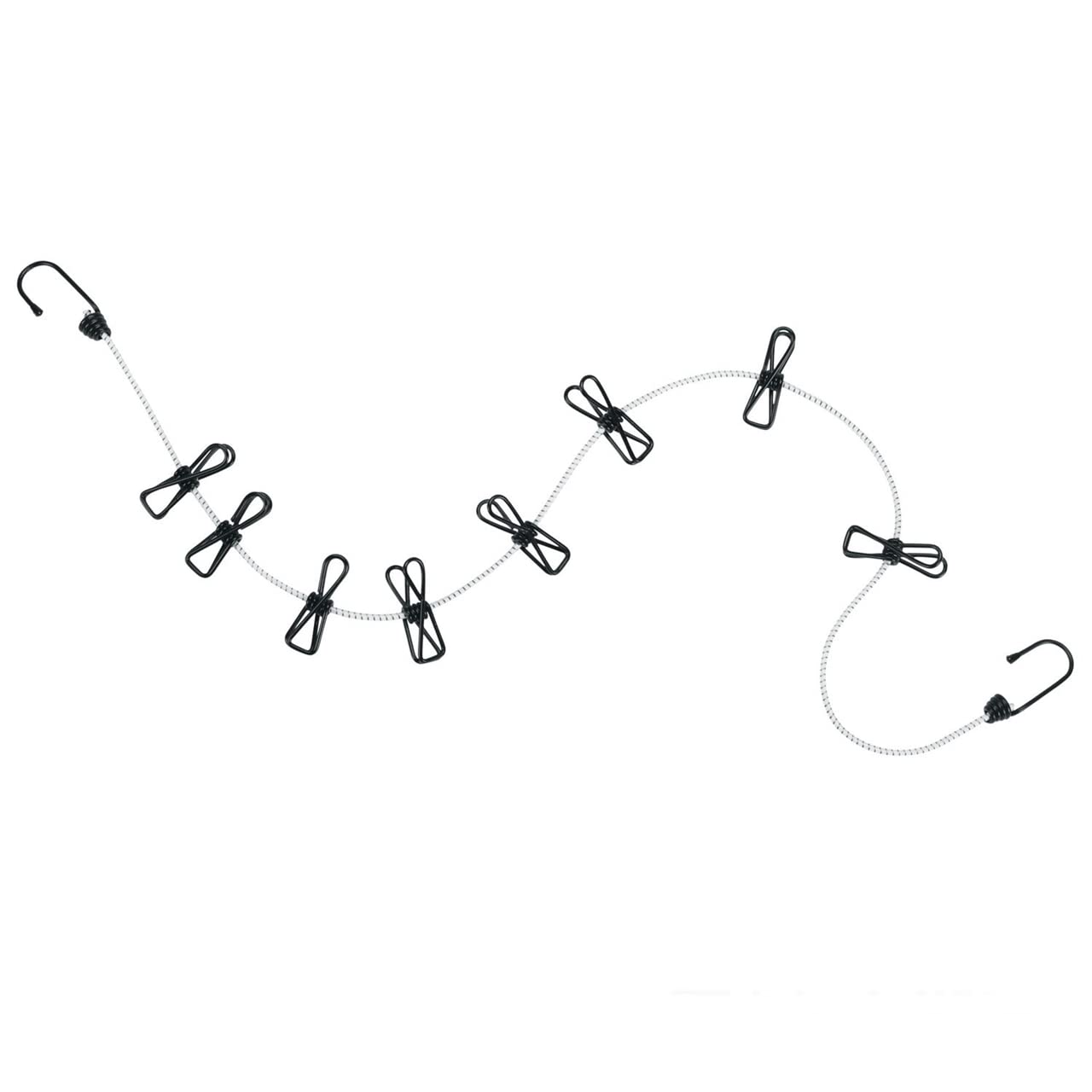 ferrino-stendino-elastico-da-campeggio-210-cm-con-ganci-in-metallo-e-8-mollette- image 1