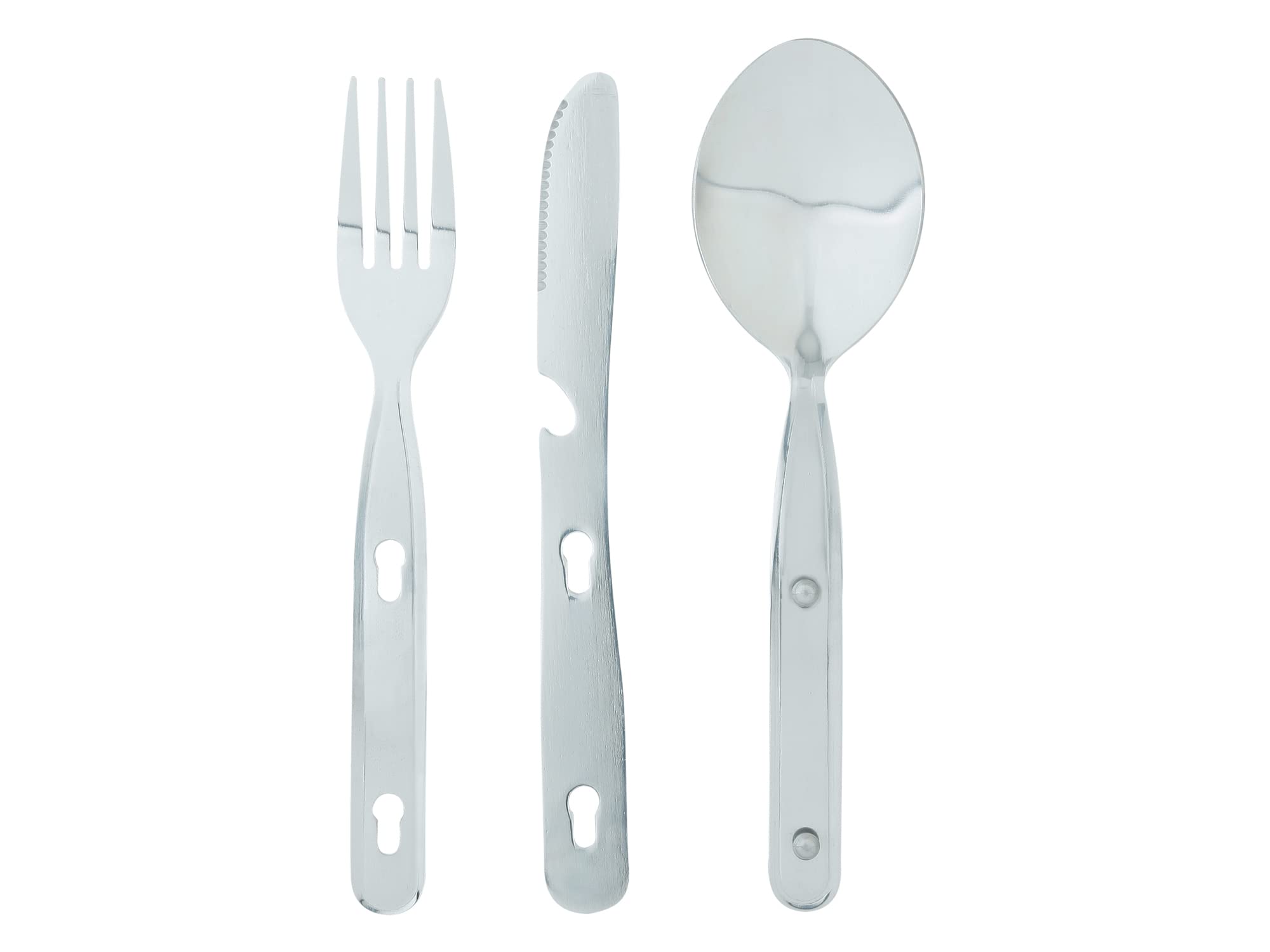 ferrino-posate-set-cucchiaio-forchetta-e-coltello-multiuso-da-campeggio-grigio image 1