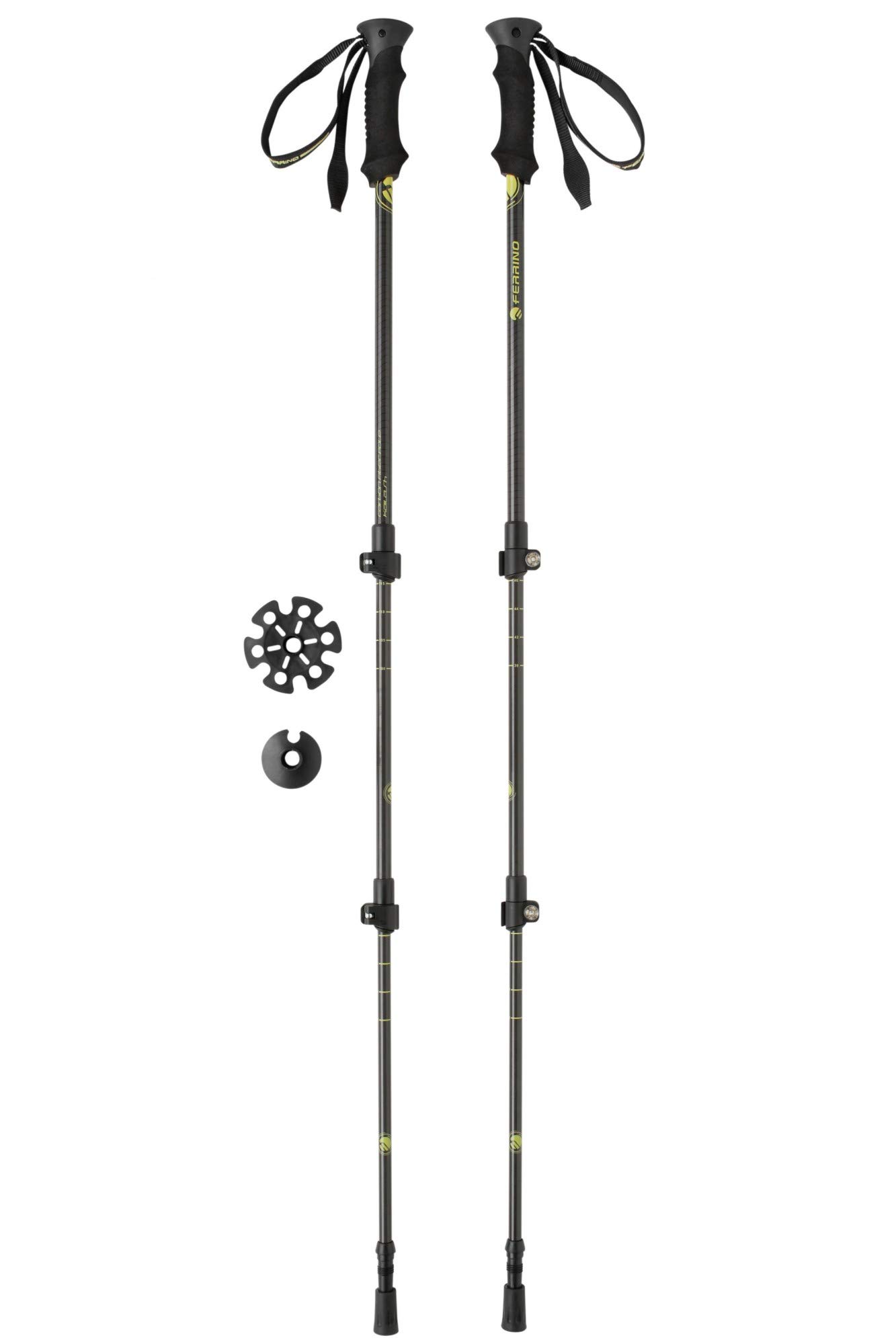 ferrino-bastoncini-da-trekking-in-carbonio-telescopici-60-135-cm-con-bloccaggio- image 1