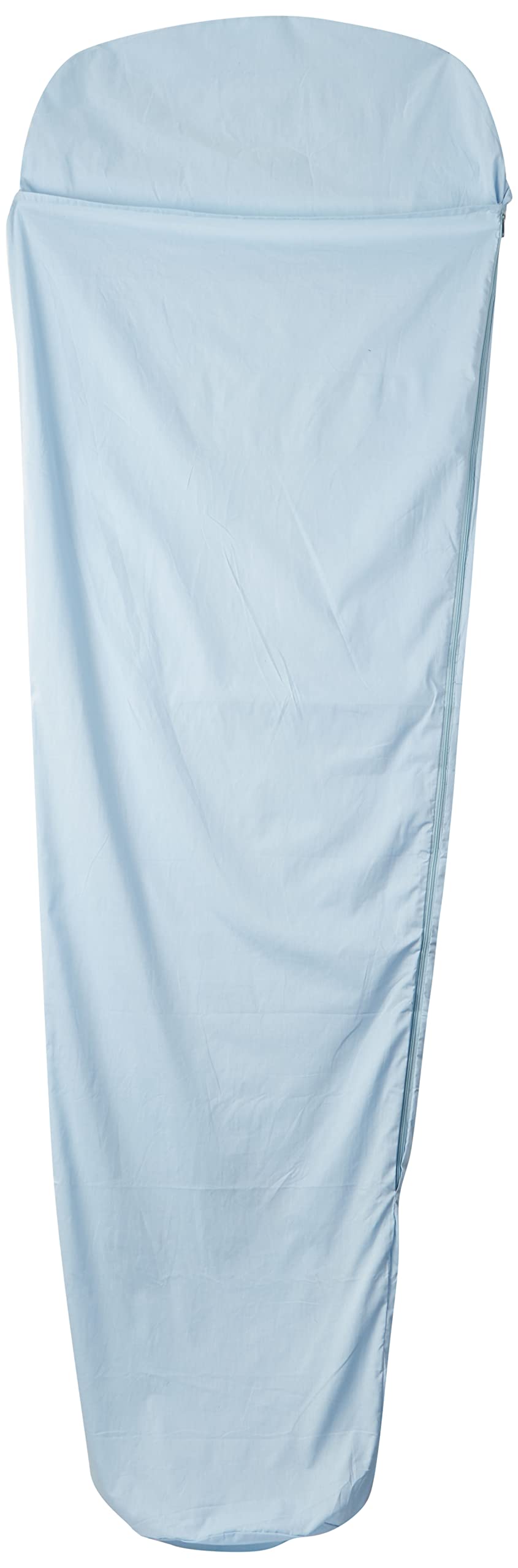 ferrino-comfort-liner-mummy-sacco-lenzuolo-in-cotone-azzurro-220x80x50-cm image 1