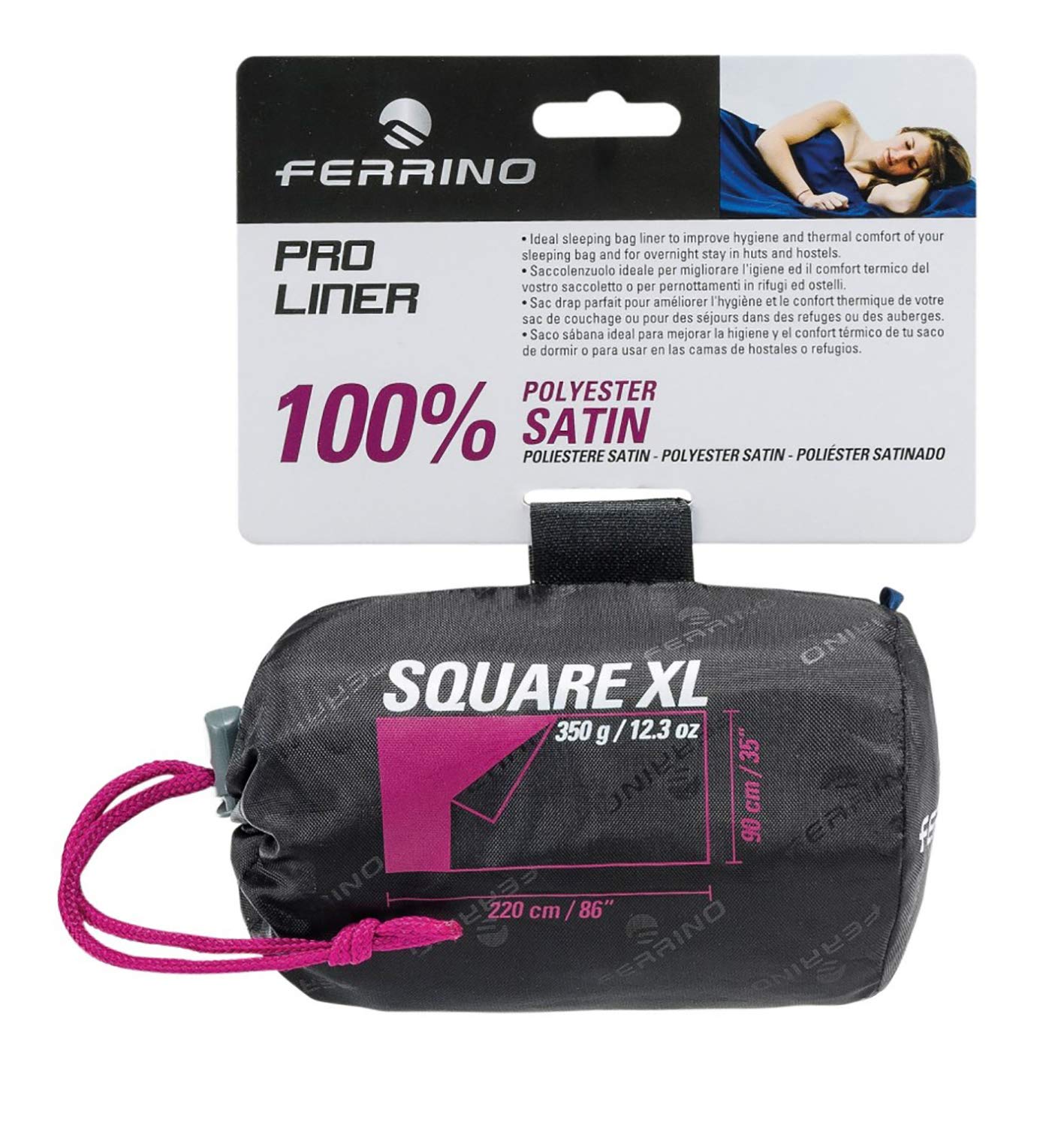 ferrino-pro-liner-sq-sacco-lenzuolo-quadrato-per-adulti-in-poliestere-satin-con- image 2